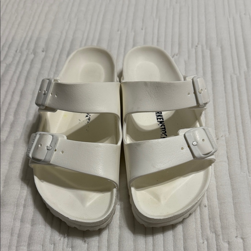 Birkenstock white foam sandals size 36